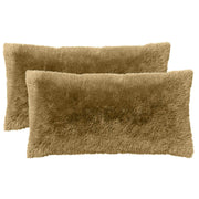 Kussensloop lichtgroen 40 x 80 cm PV fleece (2 stuks)