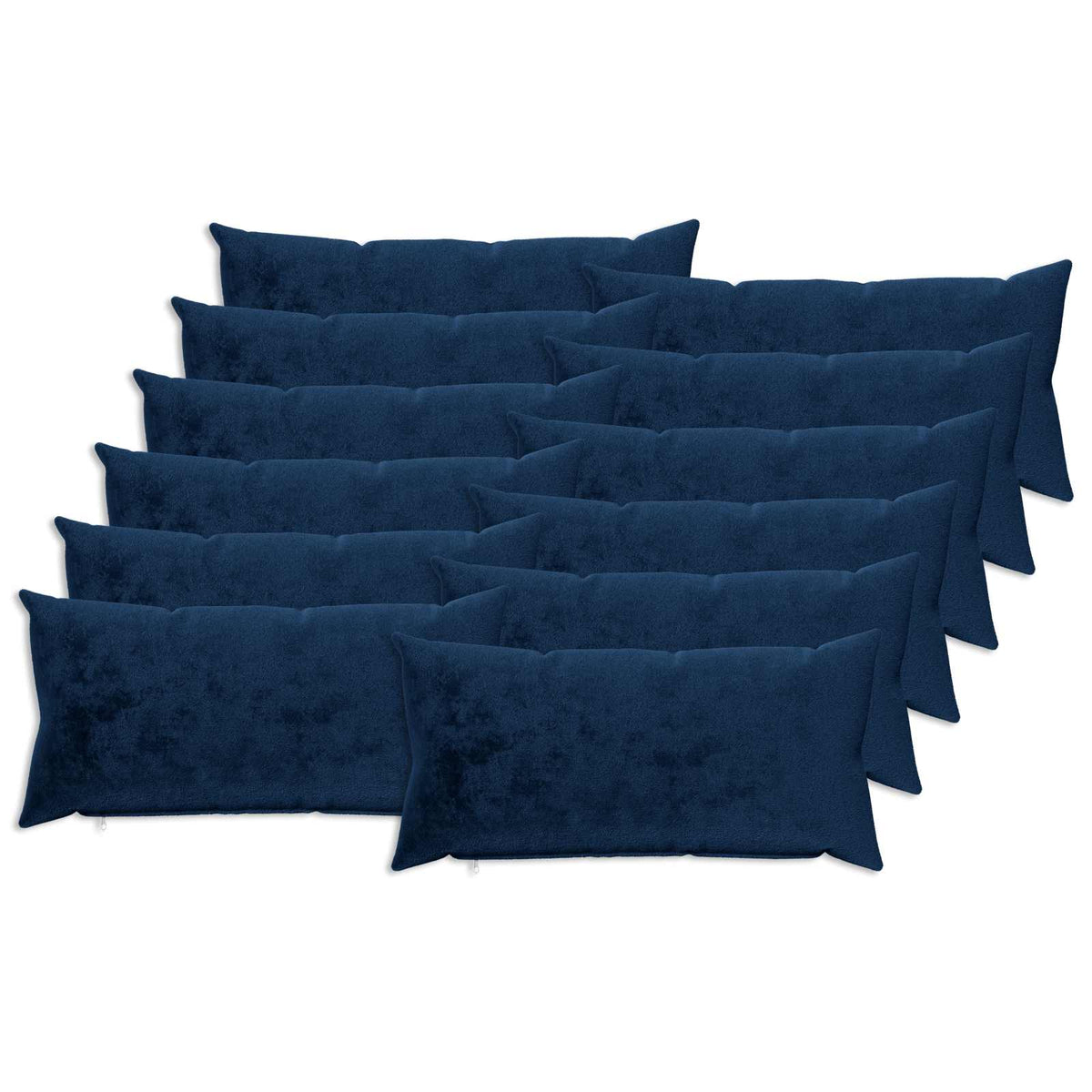 Kussensloop 12 st HEERLEN Marineblauw 40 x 80 cm Flanel