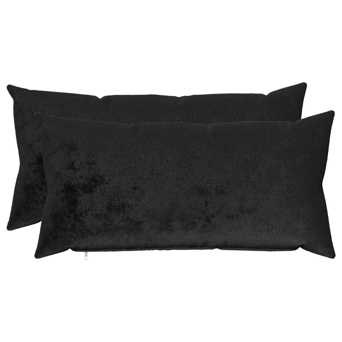 Kussensloop 2 pcs HEERLEN Zwart 40 x 80 cm Flanel