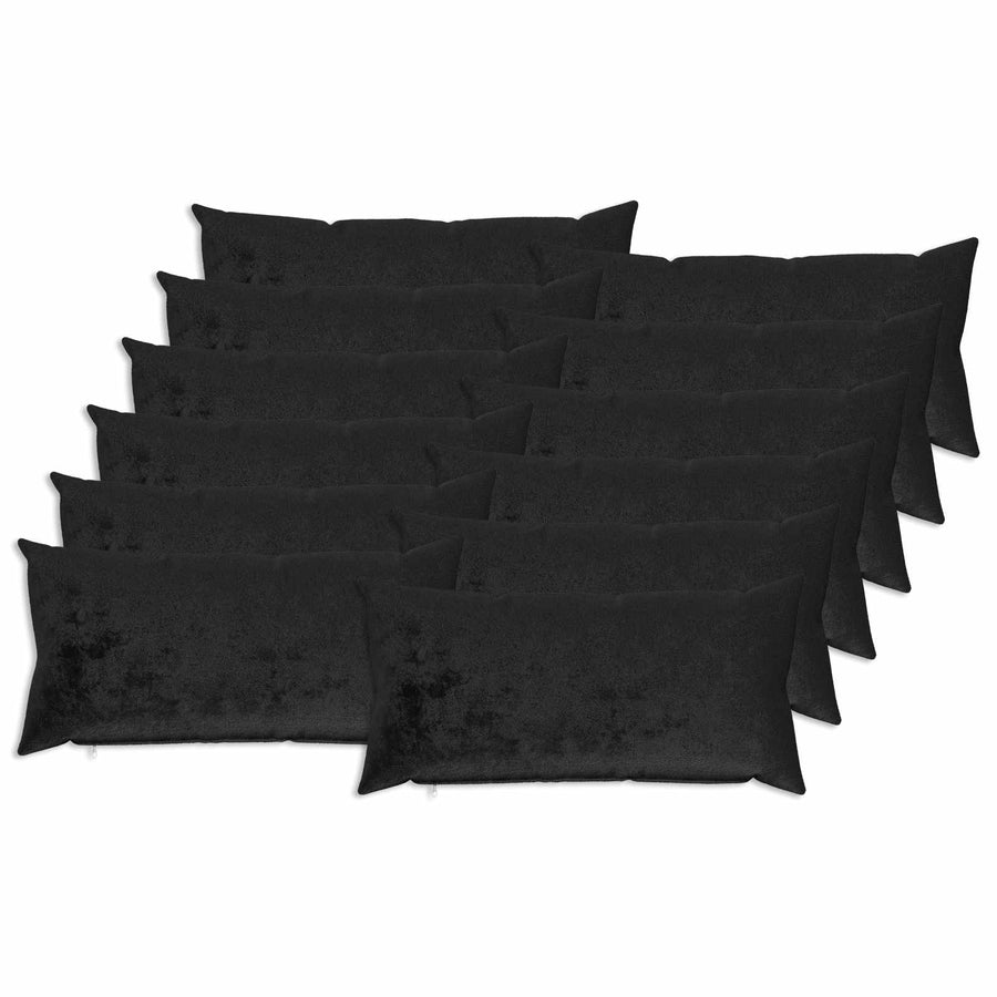 Kussensloop 12 pcs HEERLEN Zwart 40 x 80 cm Flanel