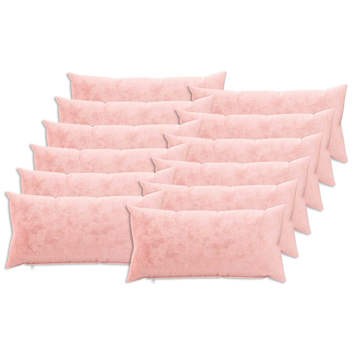 Kussensloop 12 st HEERLEN Roze 40 x 80 cm Flanel