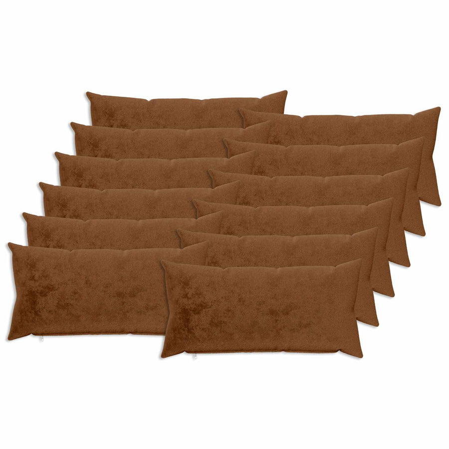 Kussensloop 12 st HEERLEN Licht Bruin 40 x 80 cm Flanel
