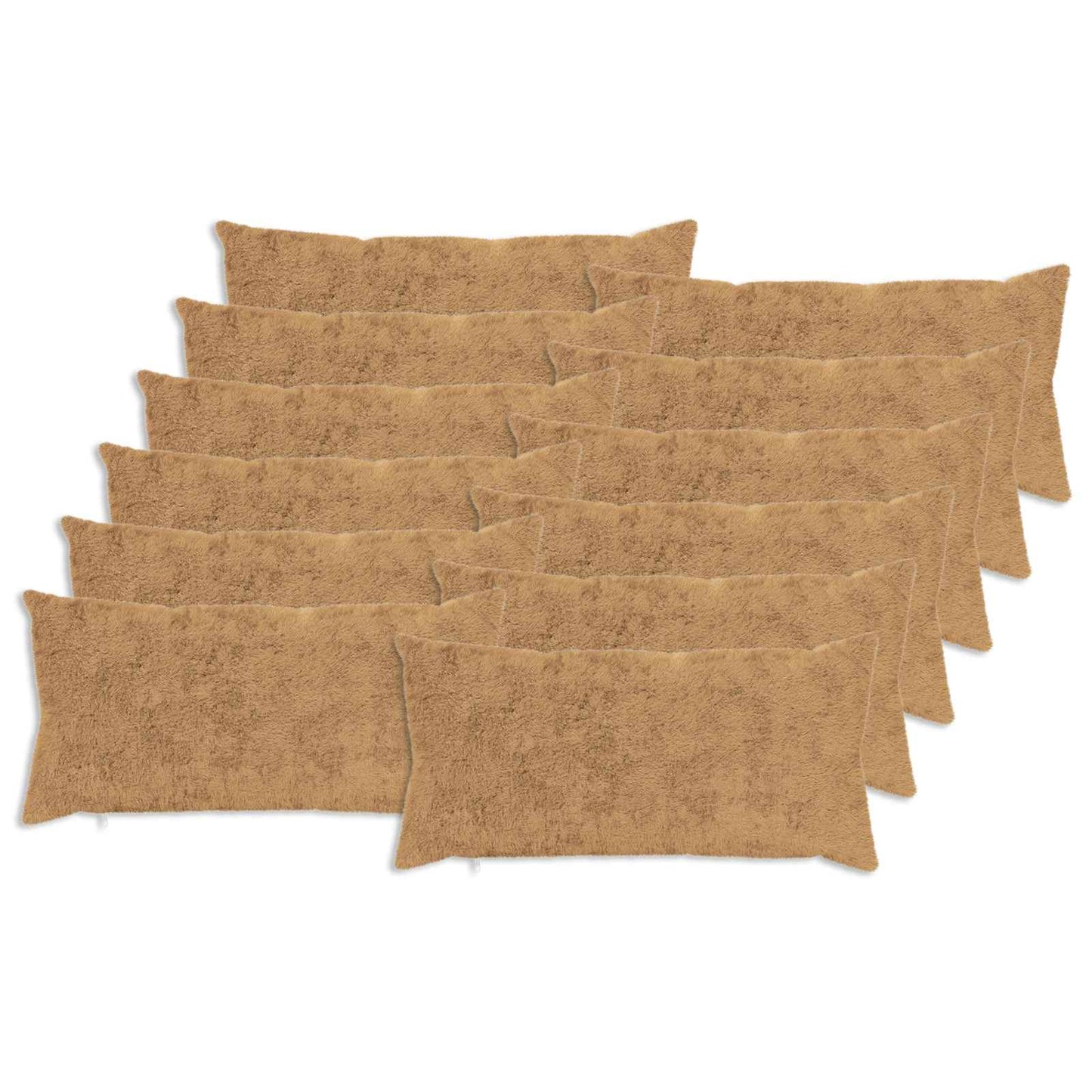 Kussensloop 12 st HEERLEN Taupe 40 x 80 cm Nep Konijnenbont