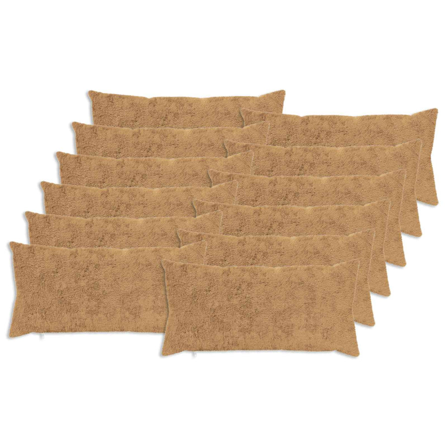 Kussensloop 12 st HEERLEN Taupe 40 x 80 cm Nep Konijnenbont