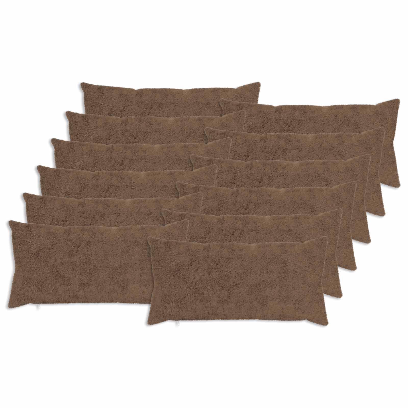Kussensloop 12 st HEERLEN Licht Bruin 40 x 80 cm