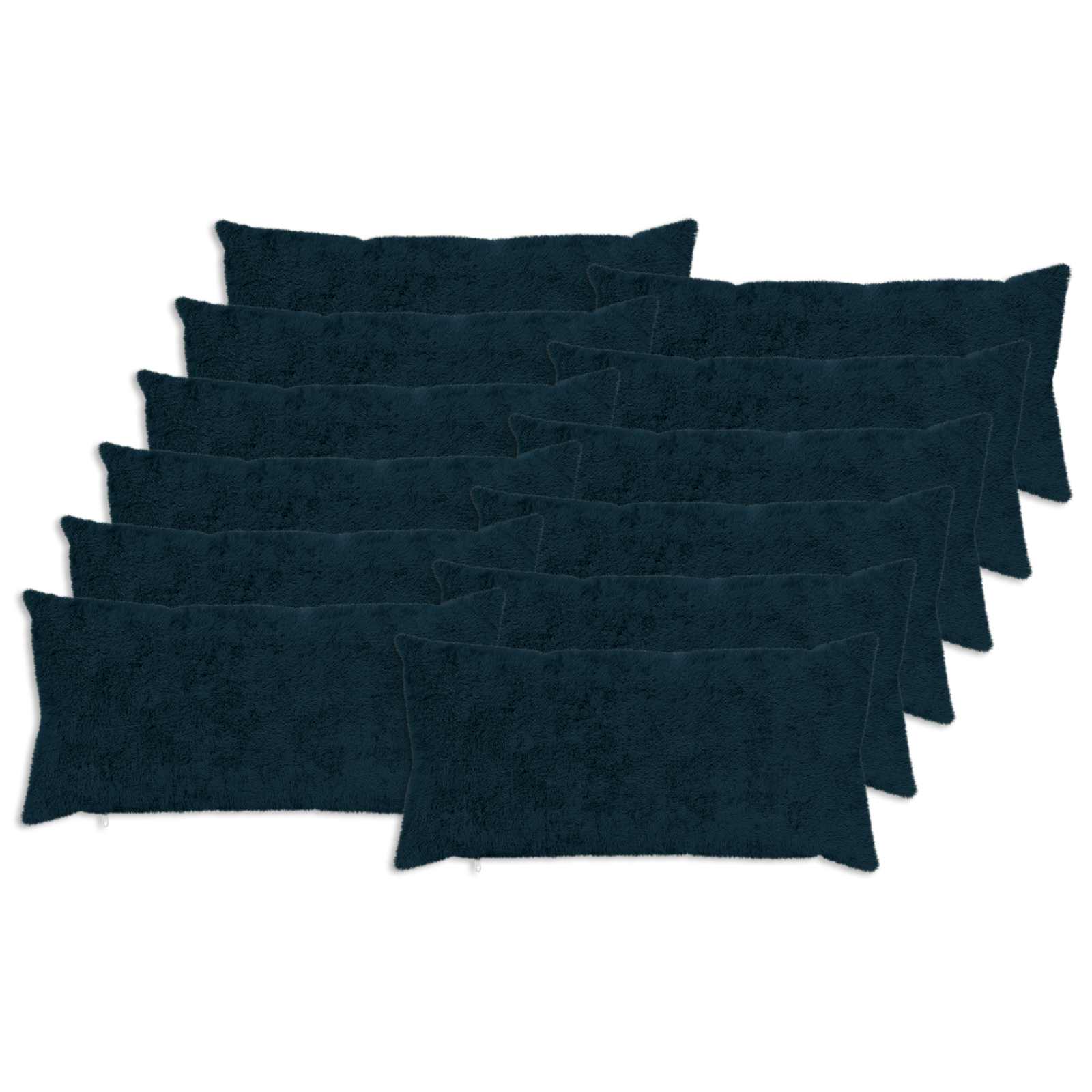 Kussensloop 12 st HEERLEN Marineblauw 40 x 80 cm