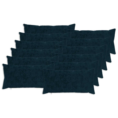 Kussensloop 12 st HEERLEN Marineblauw 40 x 80 cm