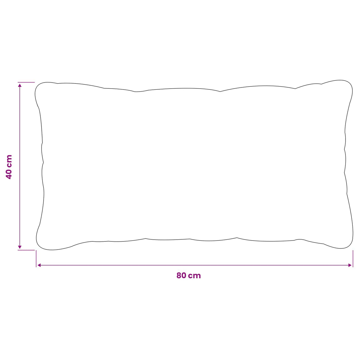 Kussensloop 2 st HEERLEN Zwart 40 x 80 cm Nep Konijnenbont
