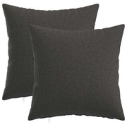 Kussensloop 2 st donkergrijs 45x45 cm polyester