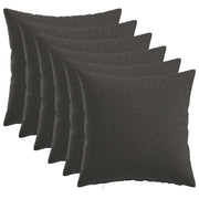 Kussensloop set donkergrijs 45 x 45 cm polyester