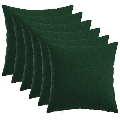 Kussensloop 6 st HEERLEN Donkergroen 45 x 45 cm Stof