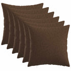Kussensloop 45x45 cm bruin 6 stuks polyester