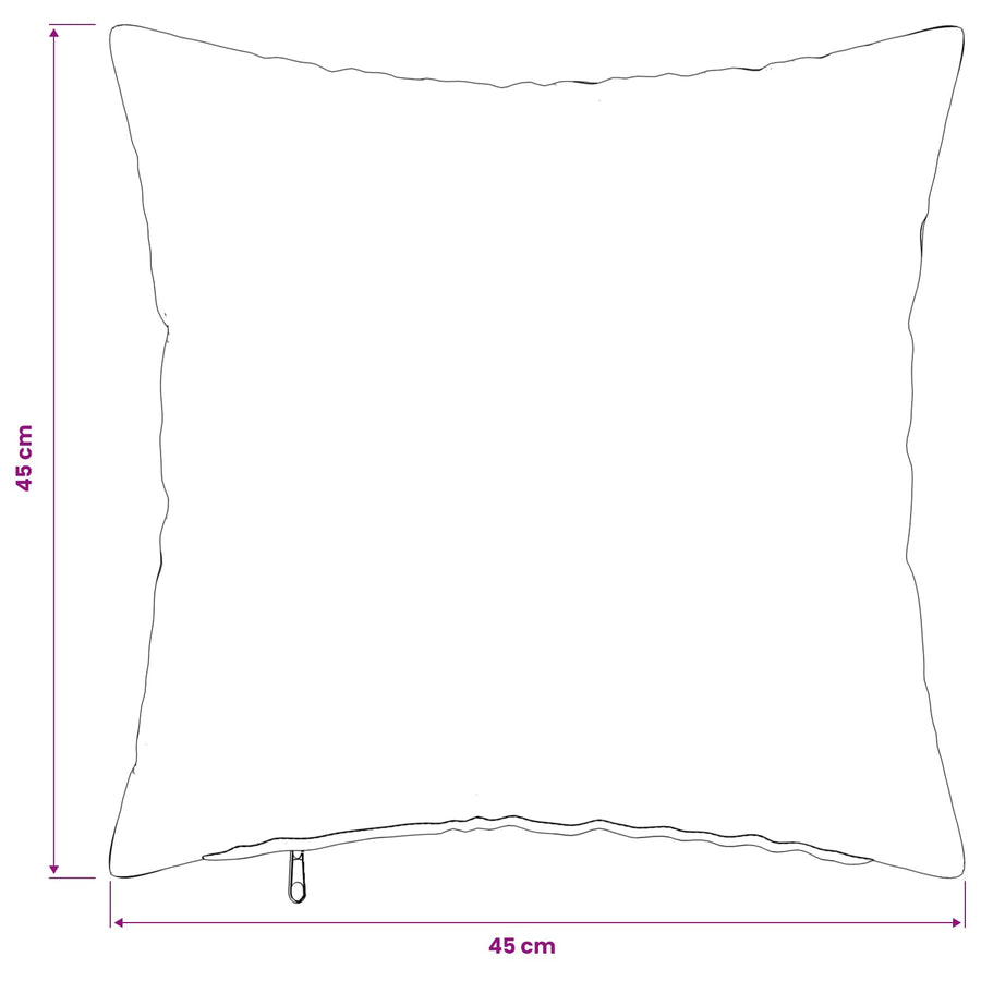 Kussensloop 6 st HEERLEN Bruin 45 x 45 cm Stof