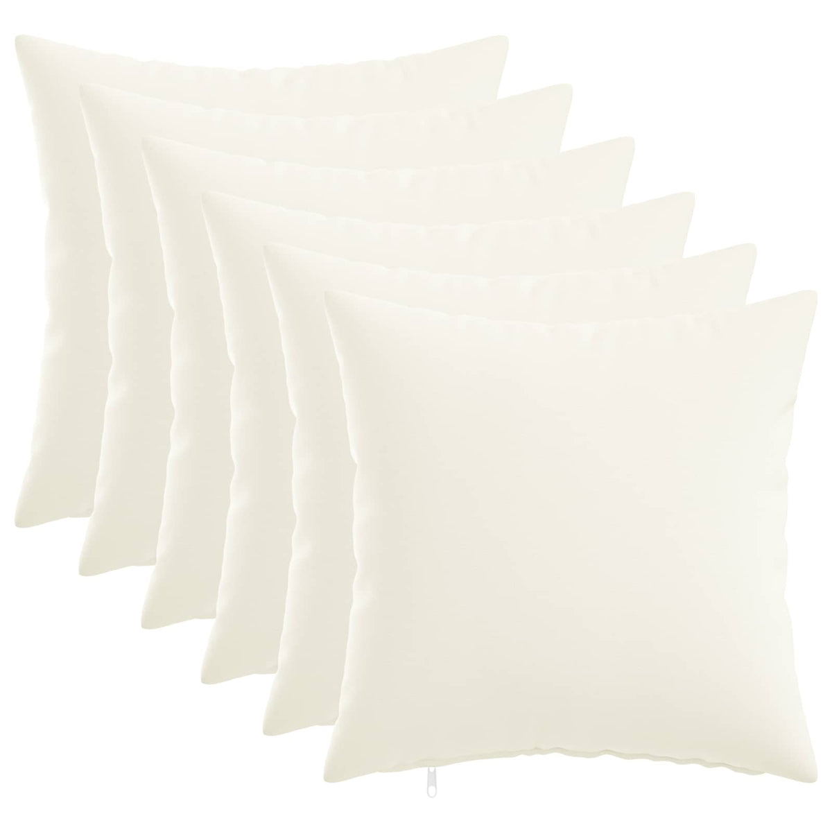 Kussensloop 6 st HEERLEN Wit 45 x 45 cm Stof