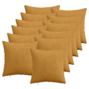 Kussensloop 12 stuks geel 45x45 cm corduroy