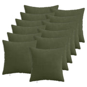 Kussensloop 45 x 45 cm groen corduroy (12 stuks)