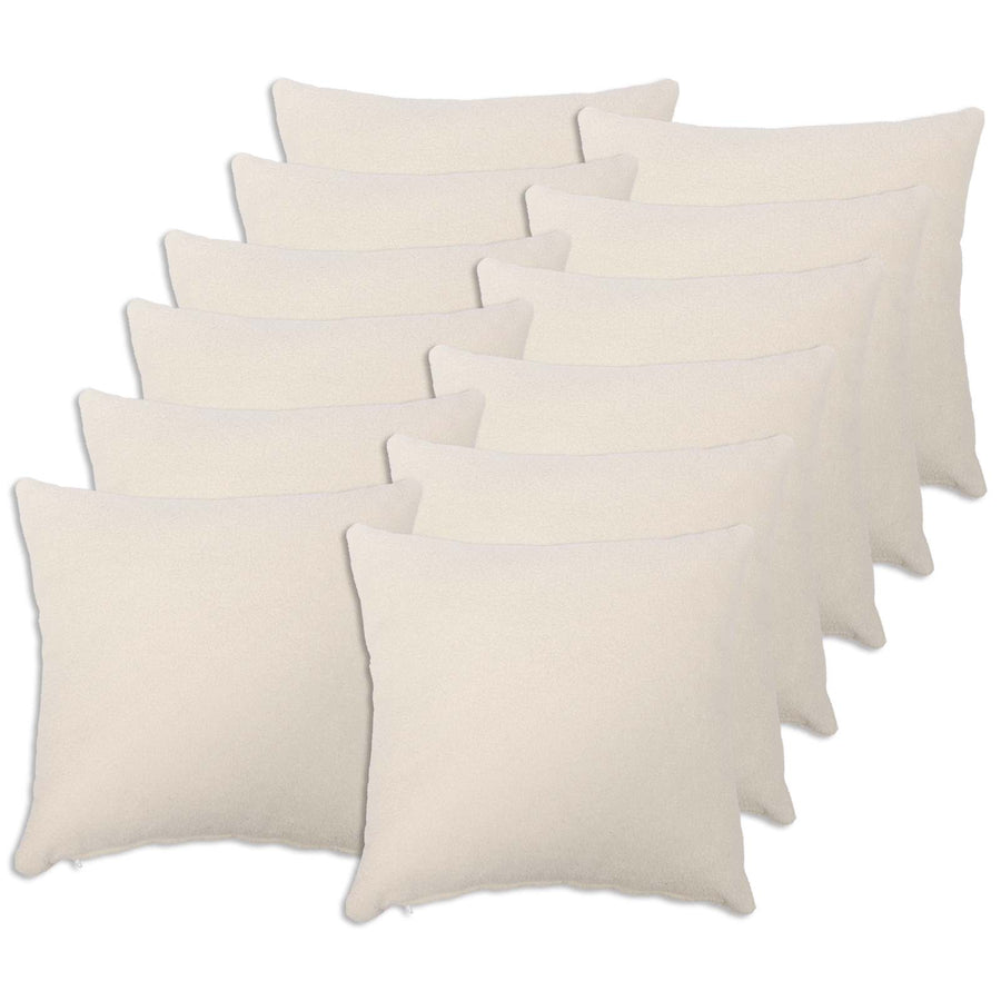 Kussensloop 12 pcs HEERLEN Crèmekleurig 45 x 45 cm Bouclé