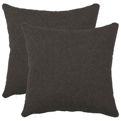Kussensloop 2 pcs HEERLEN Donkergrijs 45 x 45 cm Bouclé