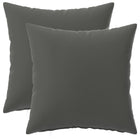 Kussensloop 45x45 cm antraciet polyester (2 stuks)