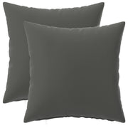 Kussensloop 45x45 cm antraciet polyester (2 stuks)