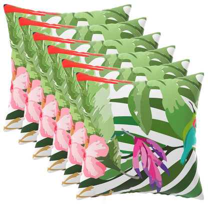 Kussensloop 6 pcs HEERLEN Zwart 45 x 45 cm Polyester