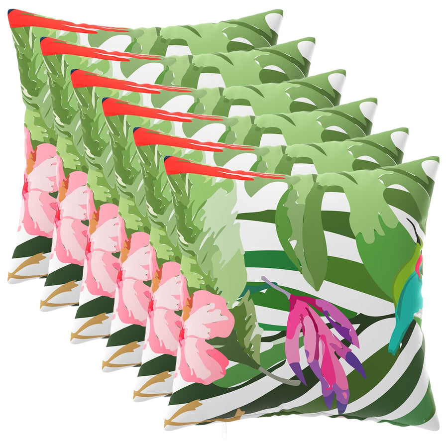 Kussensloop 6 pcs HEERLEN Zwart 45 x 45 cm Polyester
