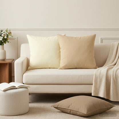 Kussensloop 2 pcs HEERLEN Beige 50 x 50 cm Polyester