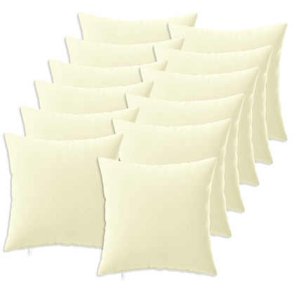 Kussensloop 12 pcs HEERLEN Crèmekleurig 45 x 45 cm Polyester