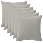 Kussenslopen 6 stuks grijs 45x45 cm polyester