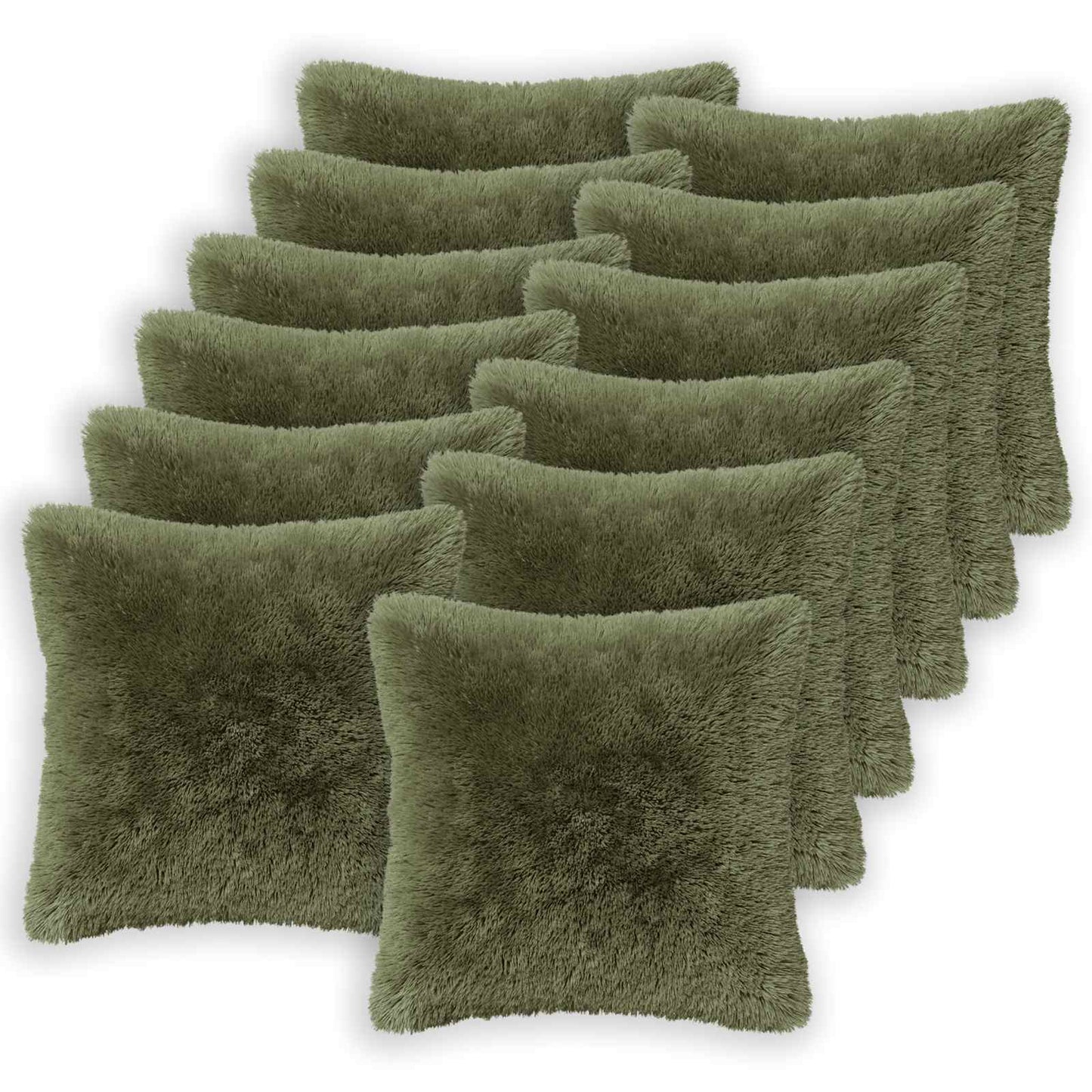 Kussensloop 12 pcs HEERLEN Groen 45 x 45 cm PV Fleece