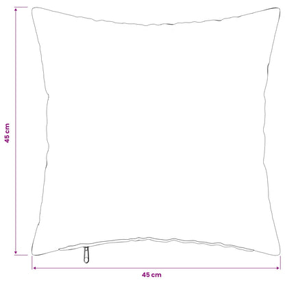 Kussensloop 6 pcs HEERLEN Zwart 45 x 45 cm Flanel