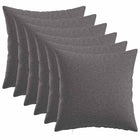 Kussensloop 6 st lichtgrijs 50x50 cm polyester