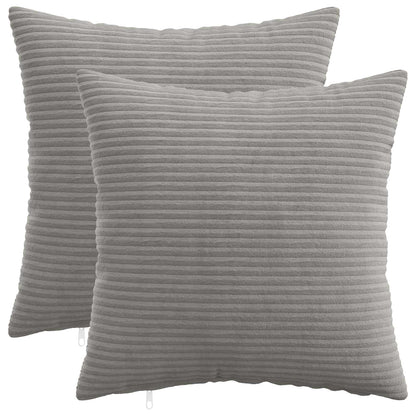 Kussensloop 2 pcs HEERLEN Lichtgrijs 50 x 50 cm corduroy