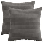 Kussensloop 2 stuks 50x50 cm donkergrijs corduroy