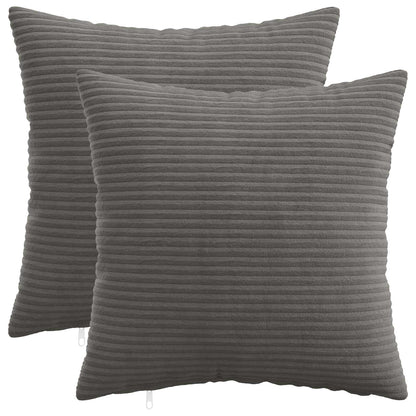 Kussensloop 2 pcs HEERLEN Donkergrijs 50 x 50 cm corduroy