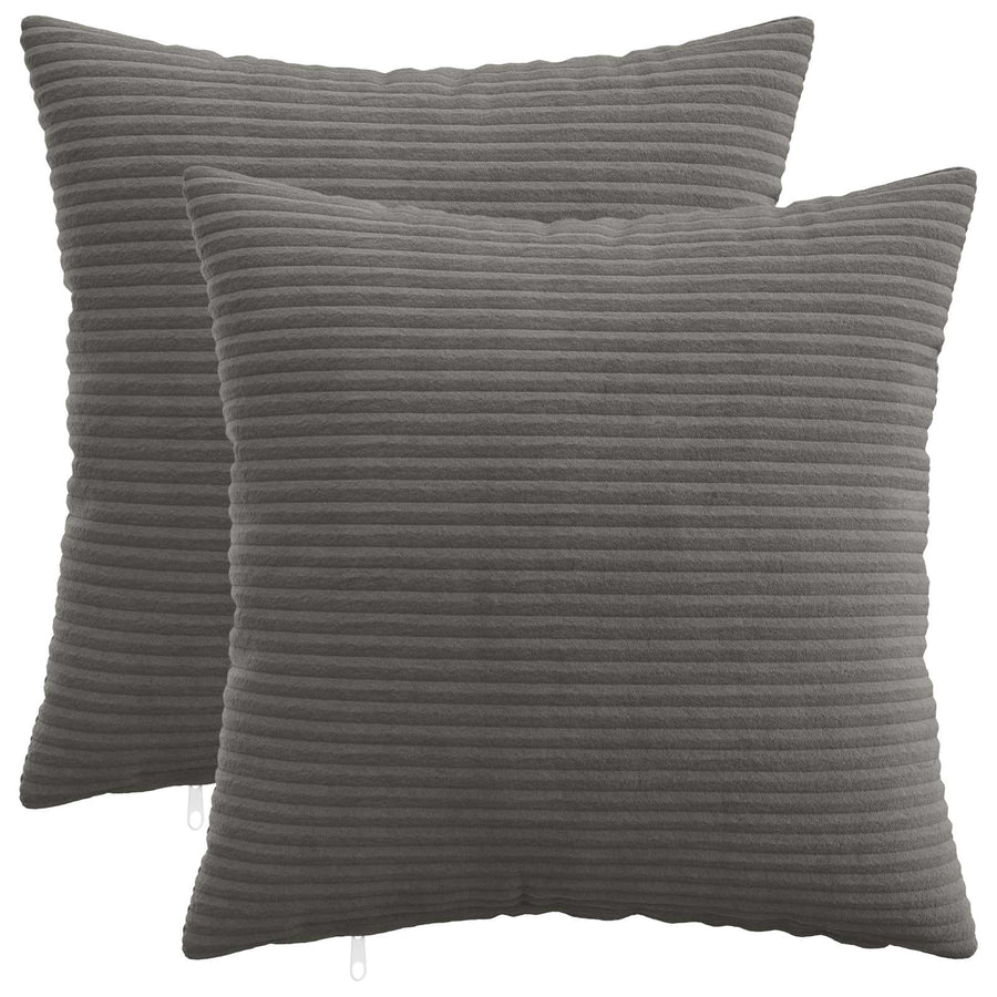 Kussensloop 2 pcs HEERLEN Donkergrijs 50 x 50 cm corduroy
