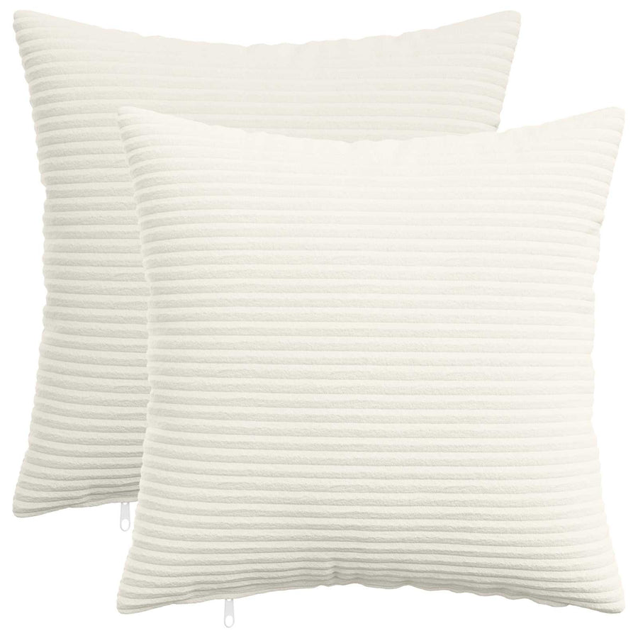 Kussensloop 2 pcs HEERLEN Crèmekleurig 50 x 50 cm corduroy