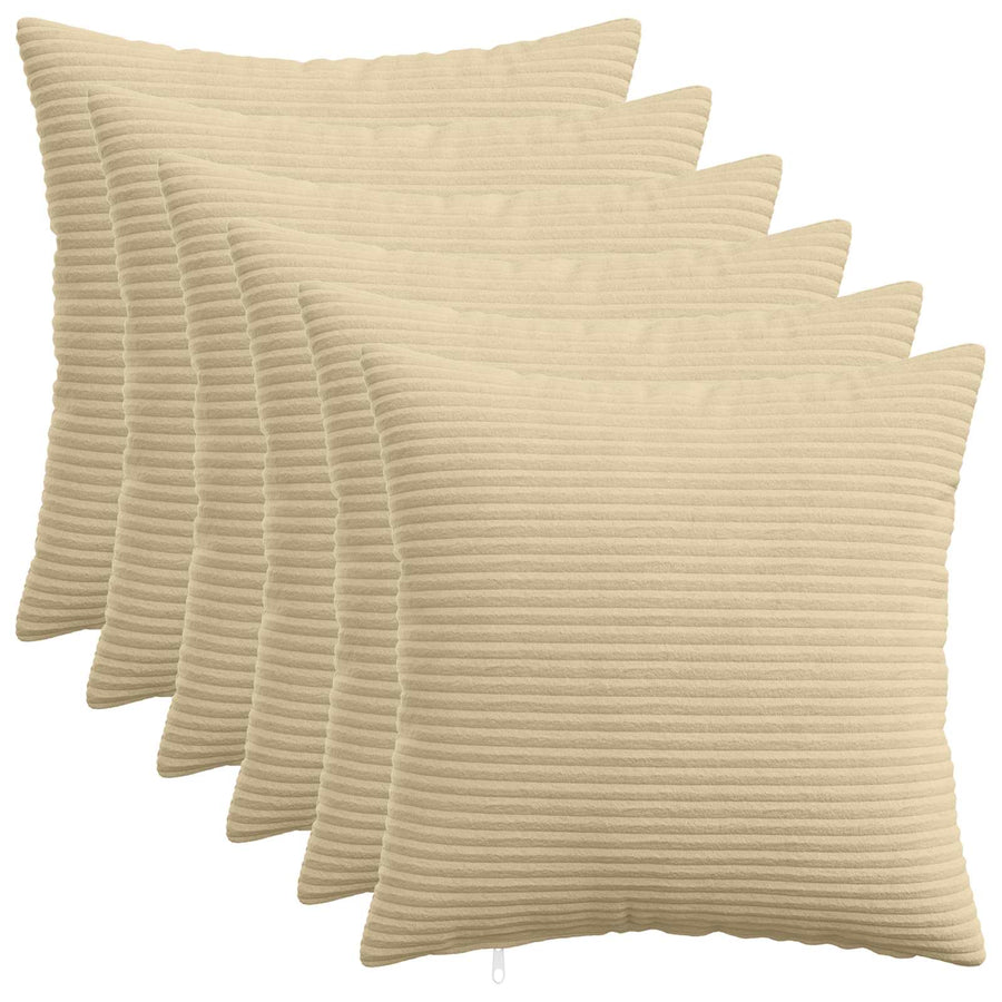 Kussensloop 6 pcs HEERLEN Groen Grijs 50 x 50 cm corduroy