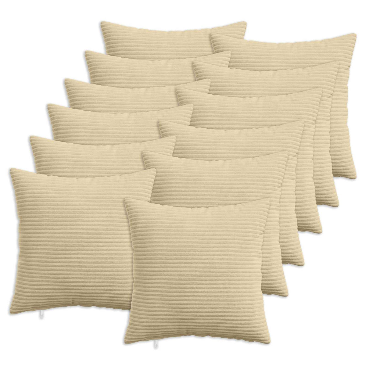 Kussensloop 12 pcs HEERLEN Groen Grijs 50 x 50 cm corduroy