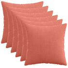 Kussensloop 6 pcs HEERLEN Rood-oranje 50 x 50 cm corduroy