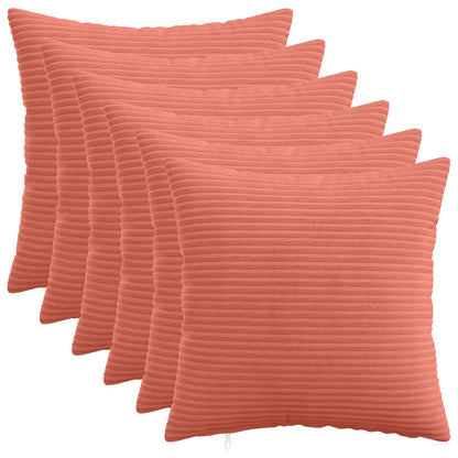 Kussensloop 6 pcs HEERLEN Rood-oranje 50 x 50 cm corduroy