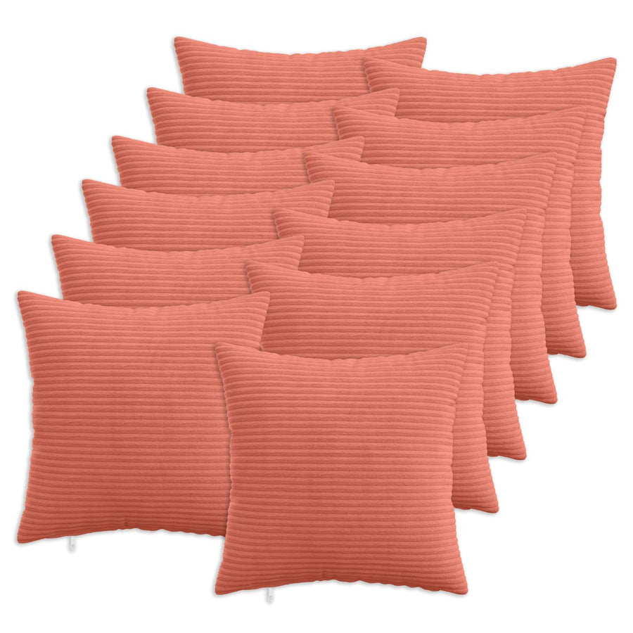 Kussensloop 12 pcs HEERLEN Rood-oranje 50 x 50 cm corduroy