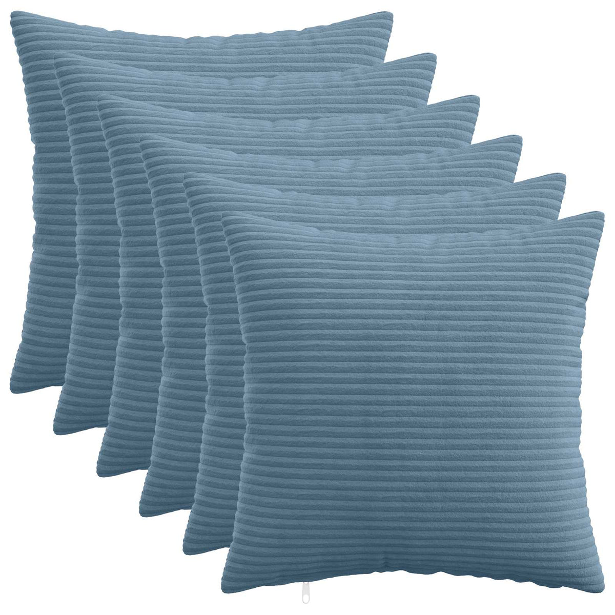 Kussensloop 6 pcs HEERLEN Blauw 50 x 50 cm corduroy