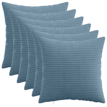 Kussensloop 6 pcs HEERLEN Blauw 50 x 50 cm corduroy