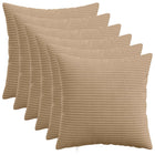 Kussensloop 6 pcs HEERLEN Bruin 50 x 50 cm corduroy