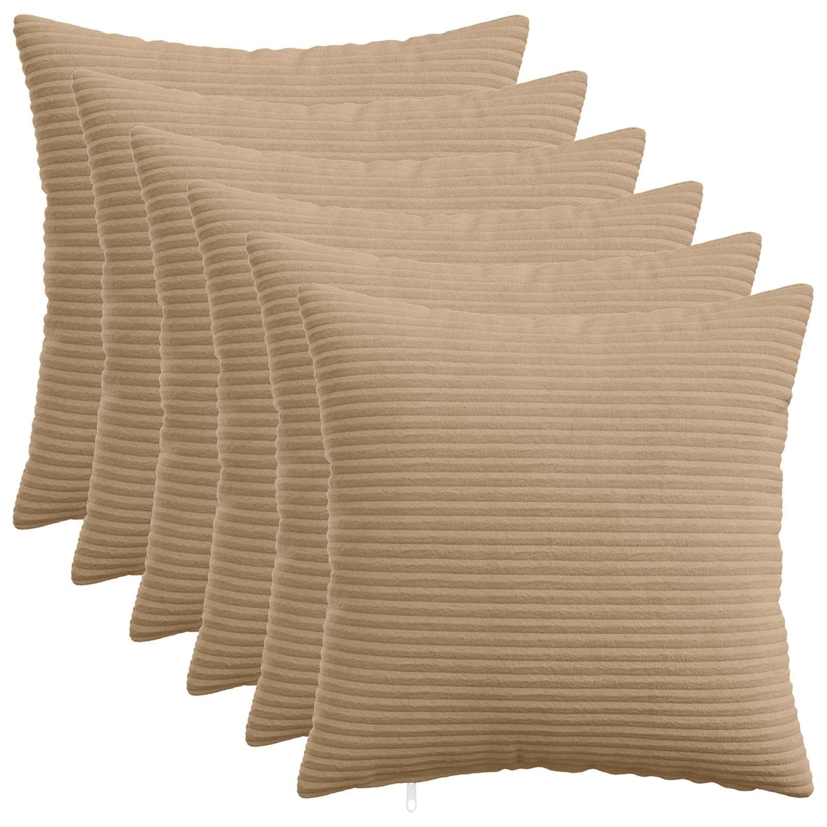 Kussensloop 6 pcs HEERLEN Bruin 50 x 50 cm corduroy