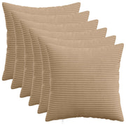 Kussensloop 50x50 cm bruin corduroy 6 stuks