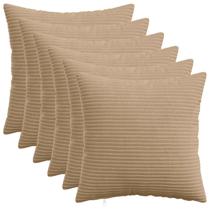Kussensloop 6 pcs HEERLEN Bruin 50 x 50 cm corduroy