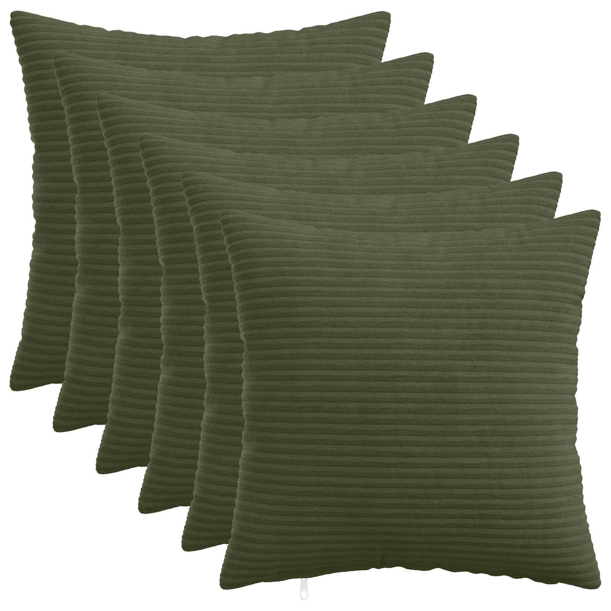Kussensloop 6 pcs HEERLEN Groen 50 x 50 cm corduroy
