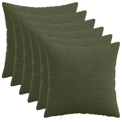 Kussensloop 6 pcs HEERLEN Groen 50 x 50 cm corduroy